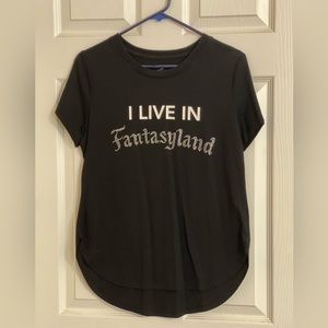 Disney Parks “I Live in Fantasyland” Black Shirt